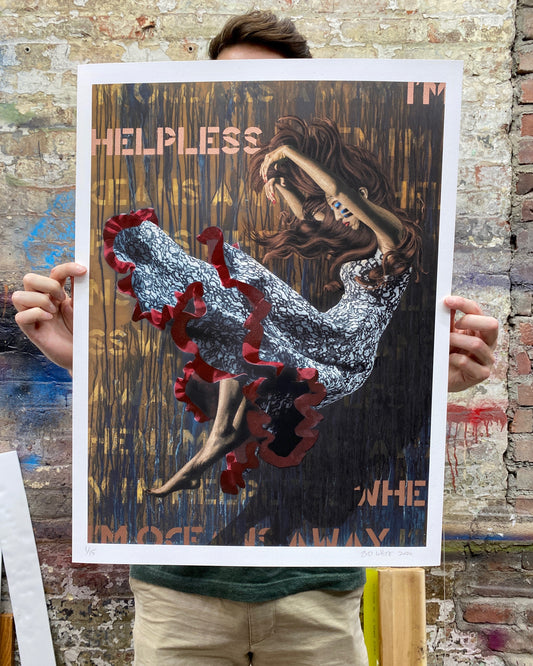 I’m Helpless When I’m Oceans Away Hand Finished