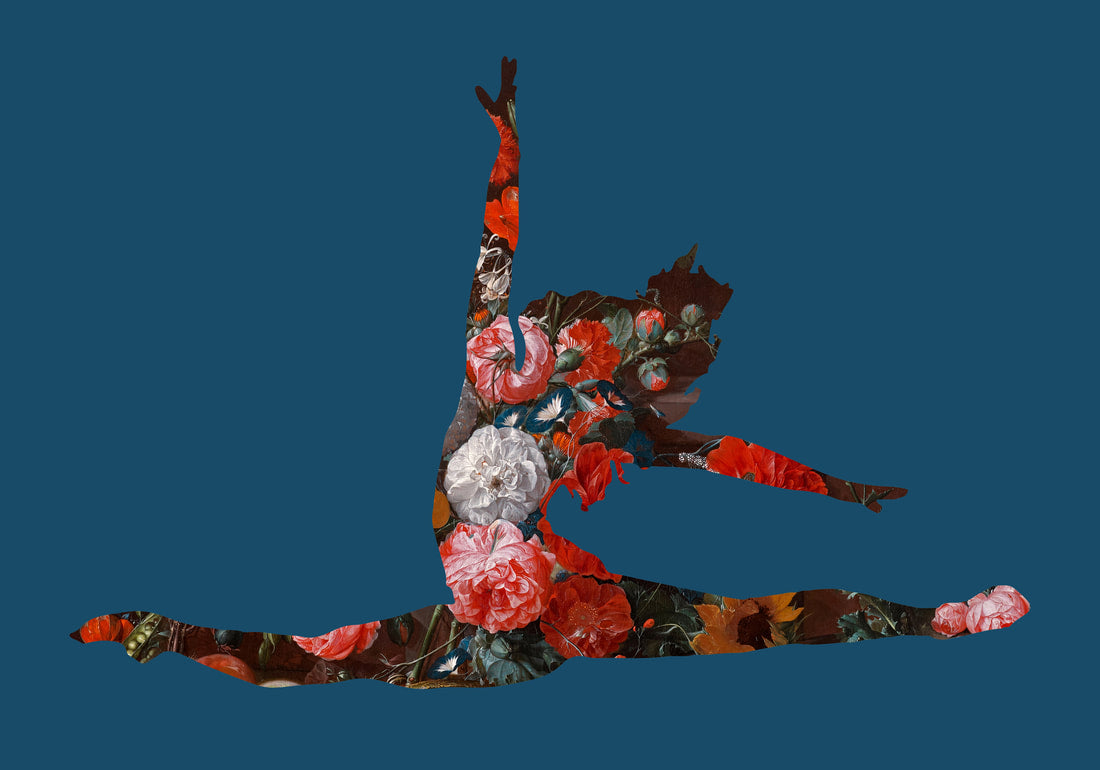 Grand jetes avec des fleurs