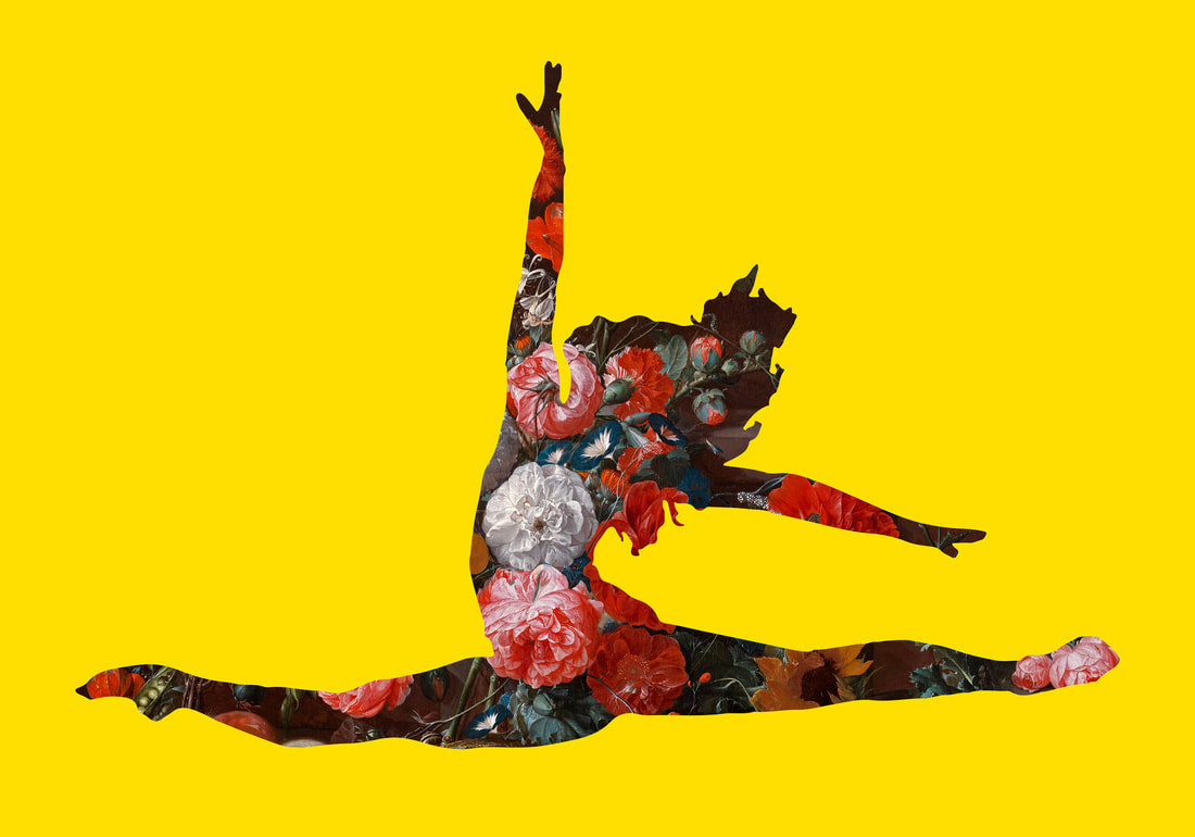 Grand jetes avec des fleurs