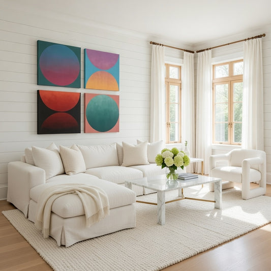 Sunrise sunset - Bowls & Orbs (Polyptych)