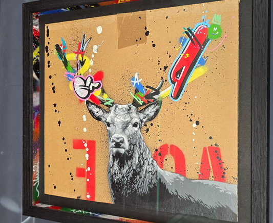 Stag (Framed) by Martin Whatson