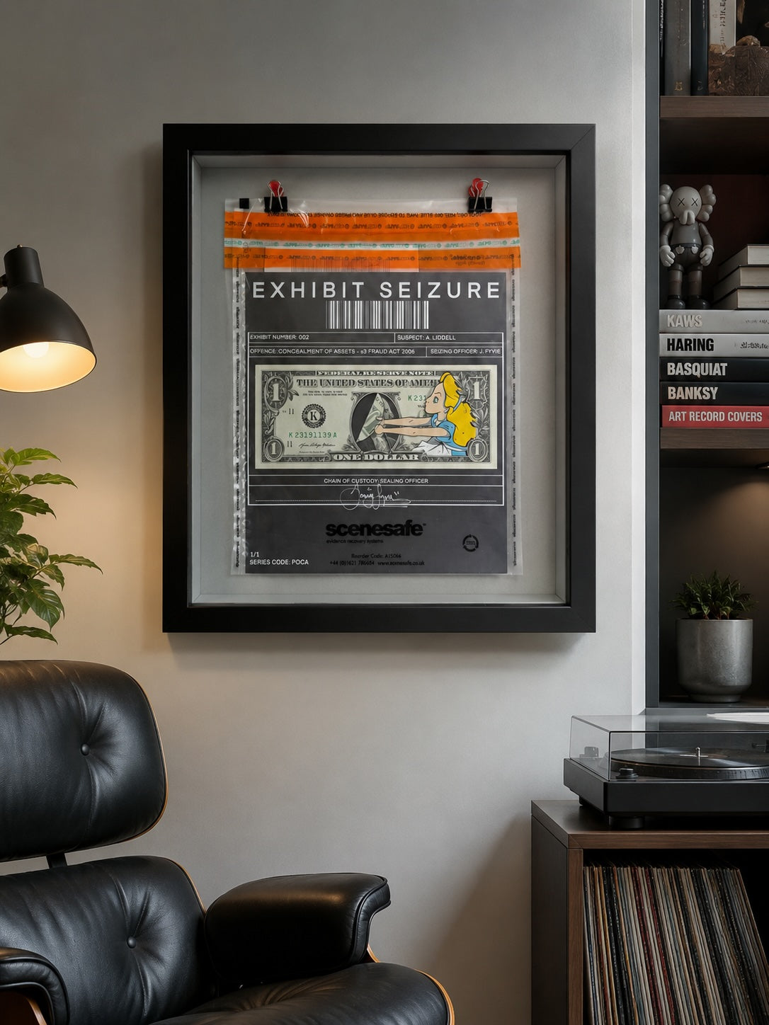 Alice - Concealment of Assets "Framed Bank Note"