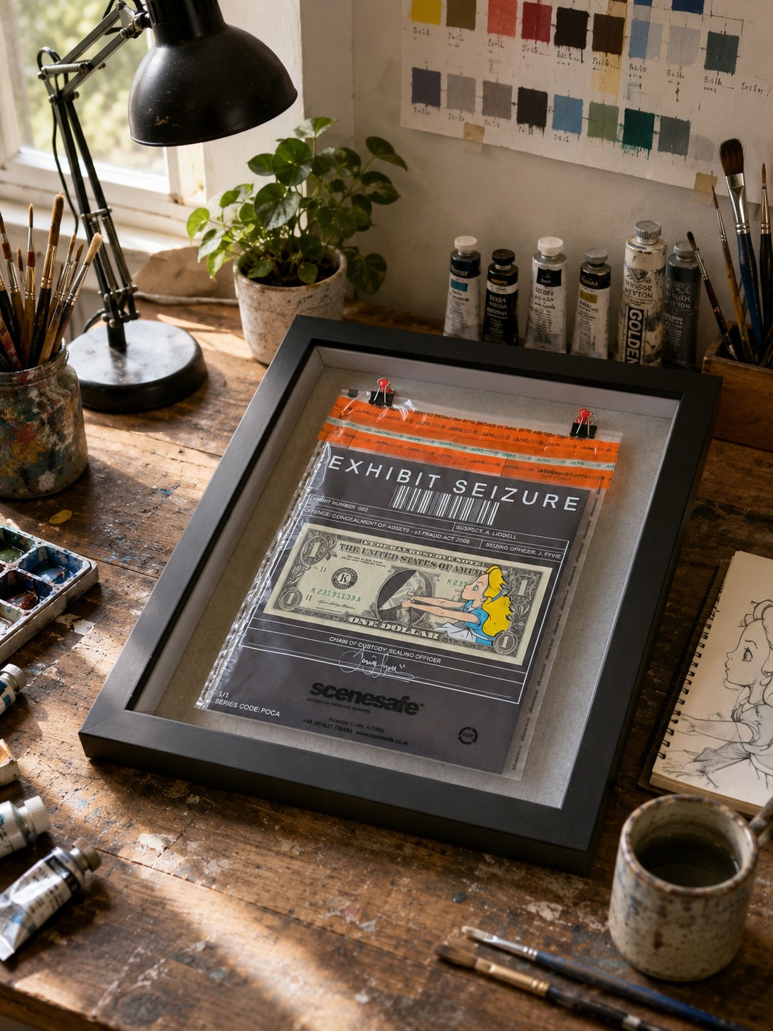 Alice - Concealment of Assets "Framed Bank Note"