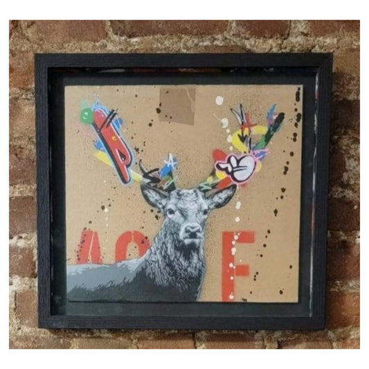 Stag (Framed) by Martin Whatson