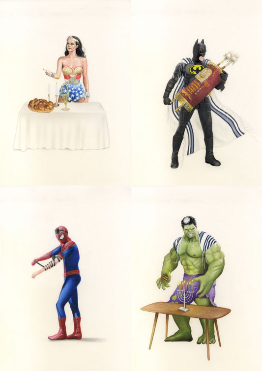 Superhero Set (Wonderwoman, Spiderman, Hulk, Batman)