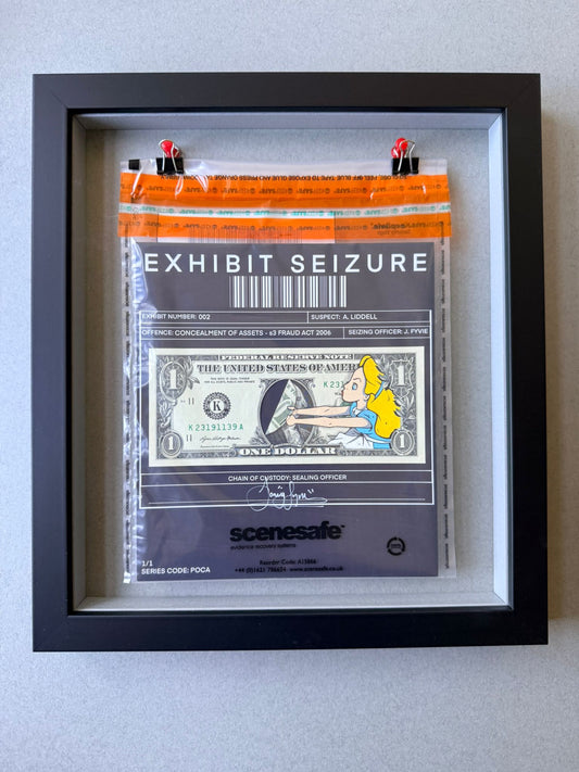 Alice - Concealment of Assets "Framed Bank Note"