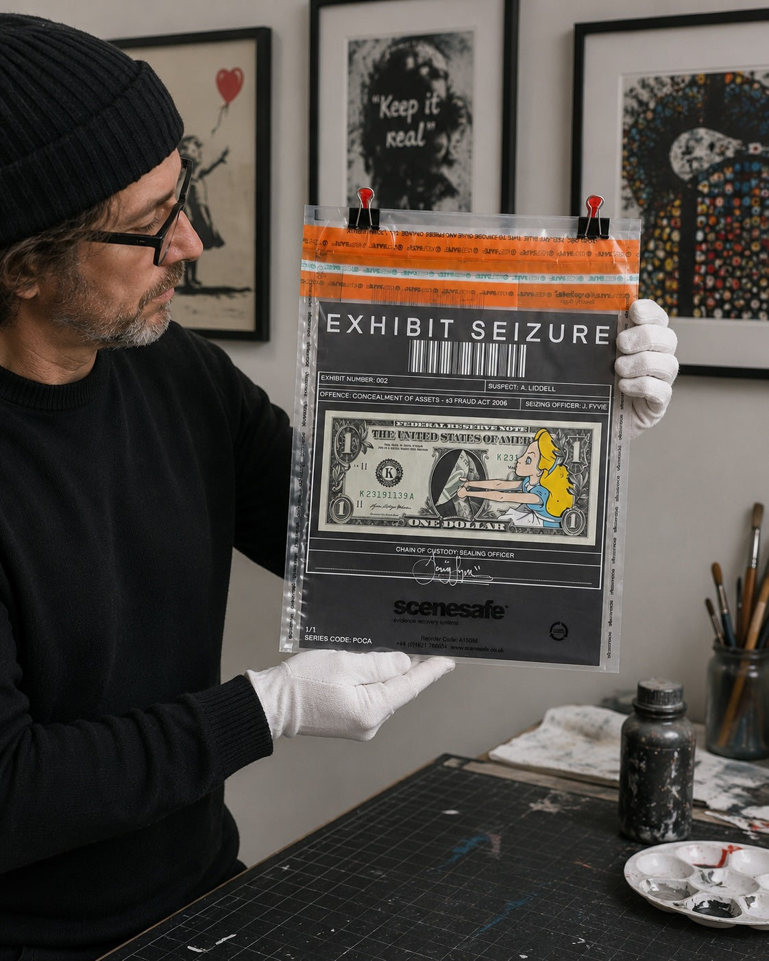 Alice - Concealment of Assets "Framed Bank Note"