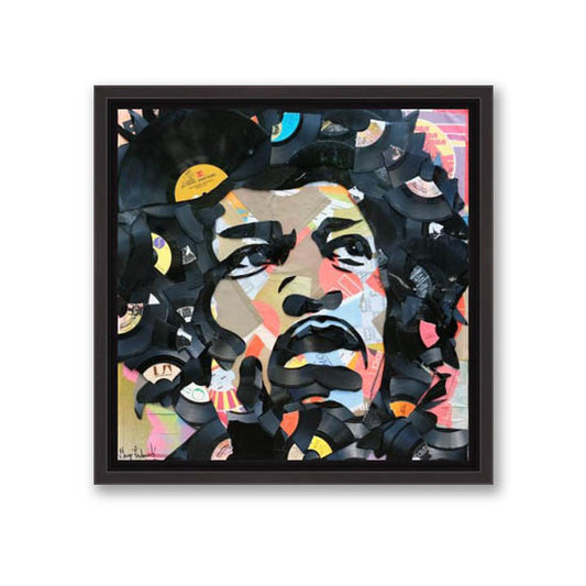 Jimi Hendrix - พิมพ์ผ้าใบใส่กรอบ