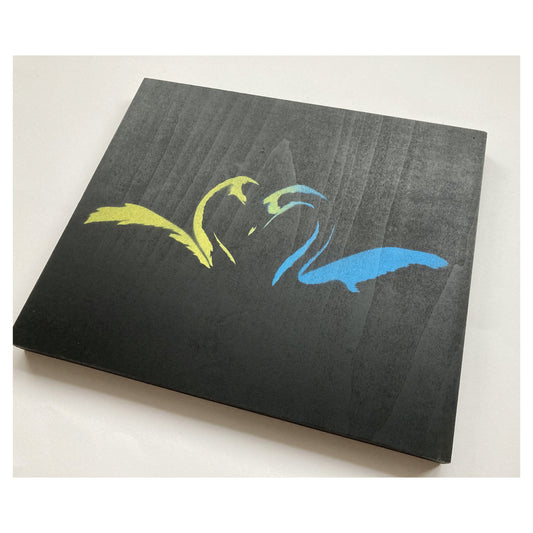 One Love Swans - Wood Panel