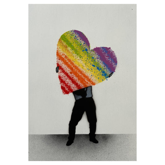 Big Big Love - Rainbow Heart Panel