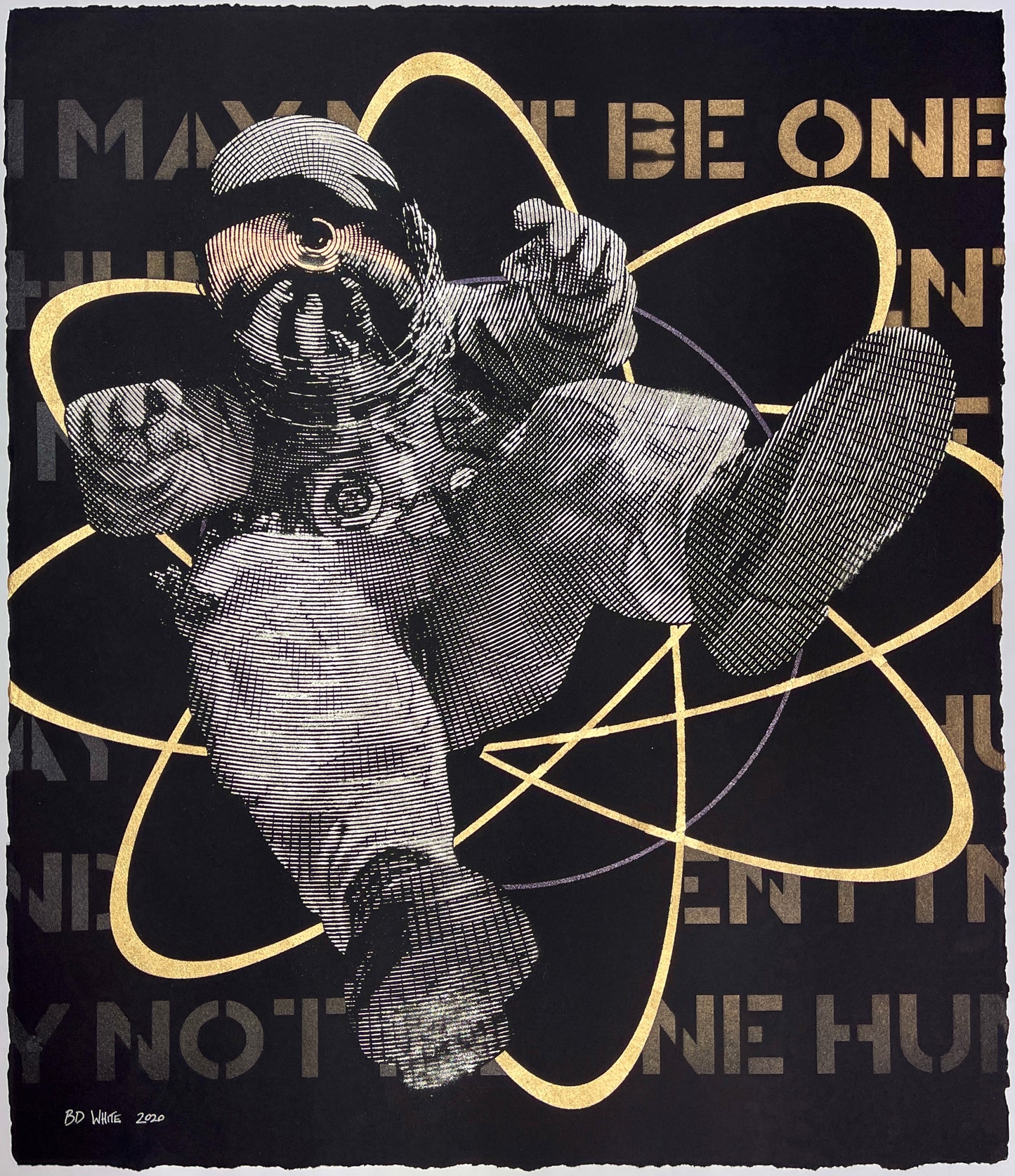 I May Not Be One Hundred Percent - White Gold Leaf Atom